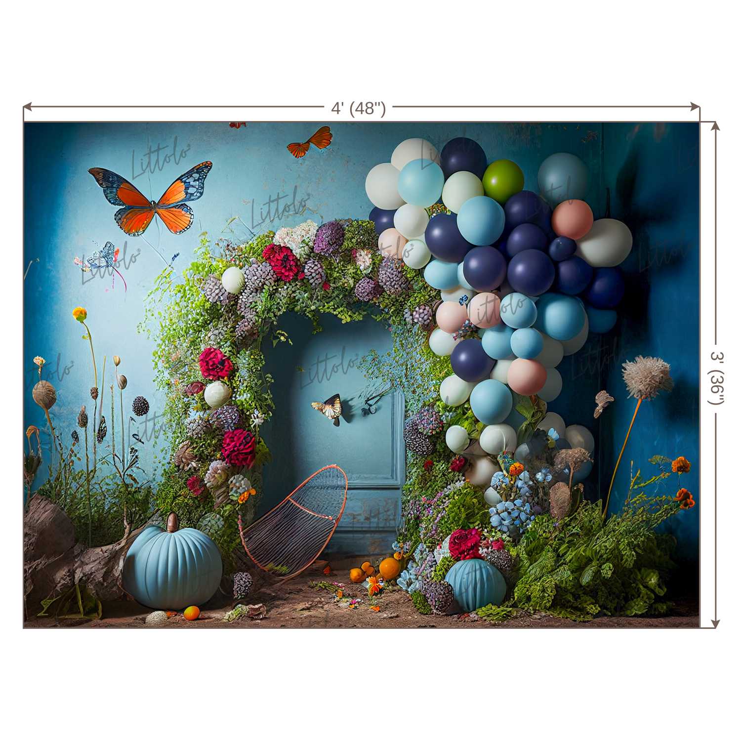 LB0469 Floral Arch Balloon Backdrop