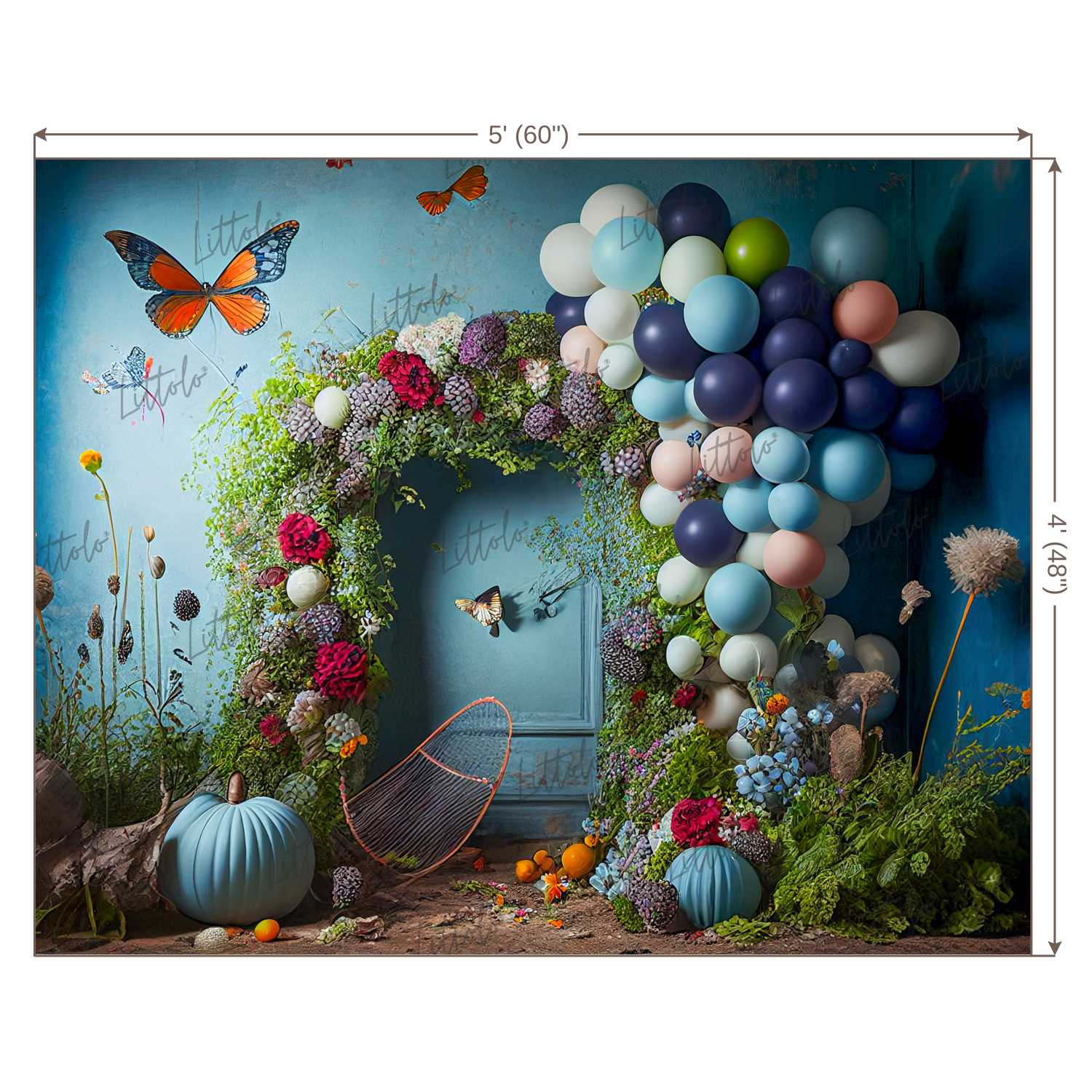 LB0469 Floral Arch Balloon Backdrop