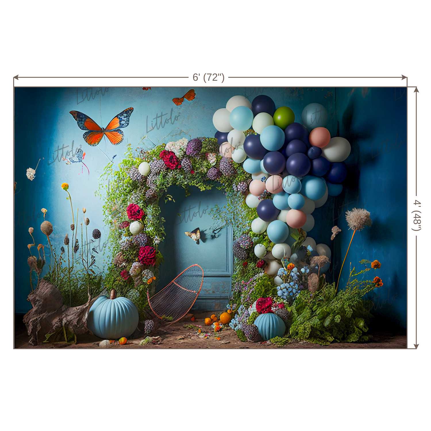 LB0469 Floral Arch Balloon Backdrop