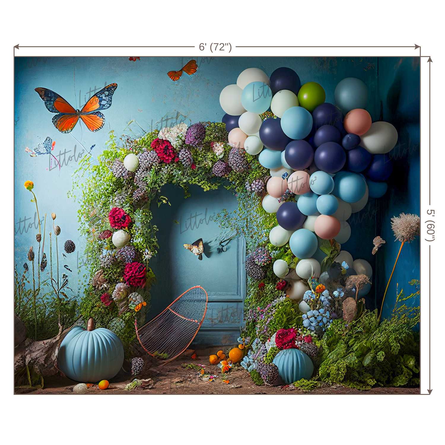 LB0469 Floral Arch Balloon Backdrop