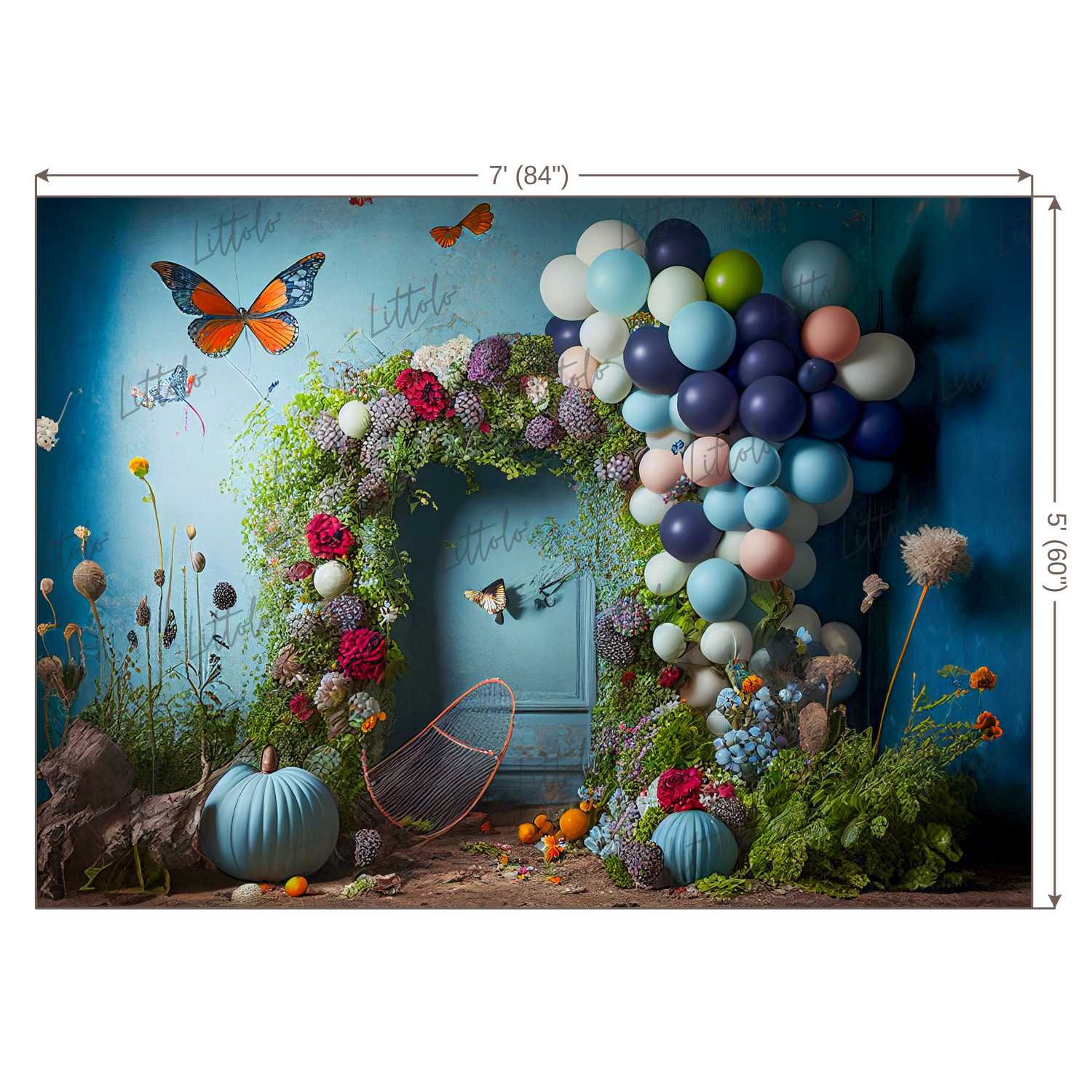 LB0469 Floral Arch Balloon Backdrop