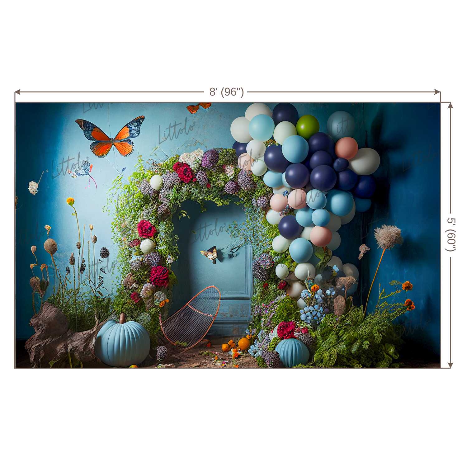 LB0469 Floral Arch Balloon Backdrop