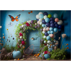 LB0469 Floral Arch Balloon Backdrop