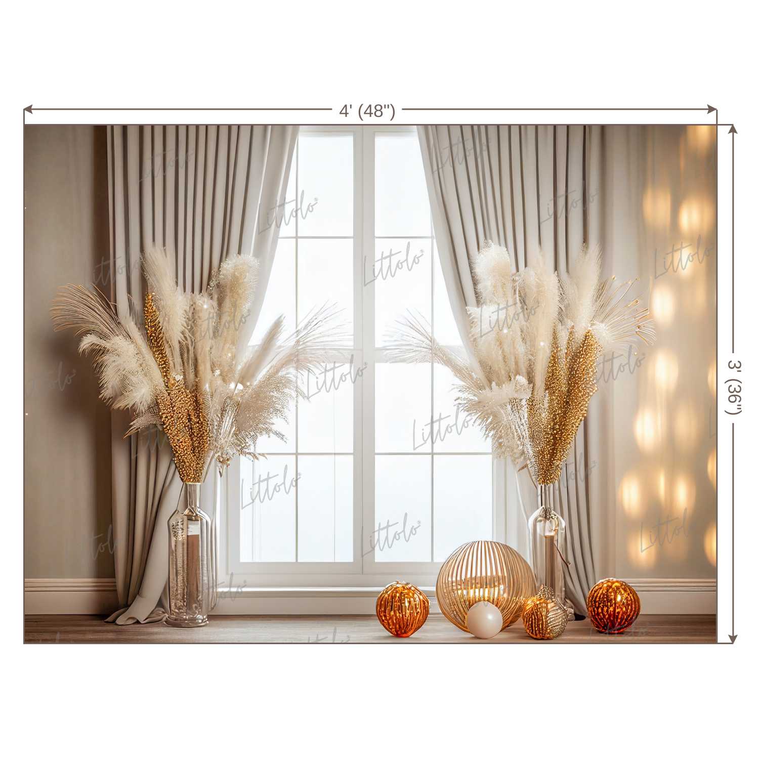 LB0470 Boho Curtain Theme Backdrop