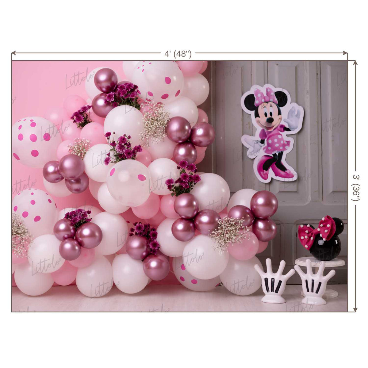 LB0473 Balloon Garland Cartoon Theme Backdrop