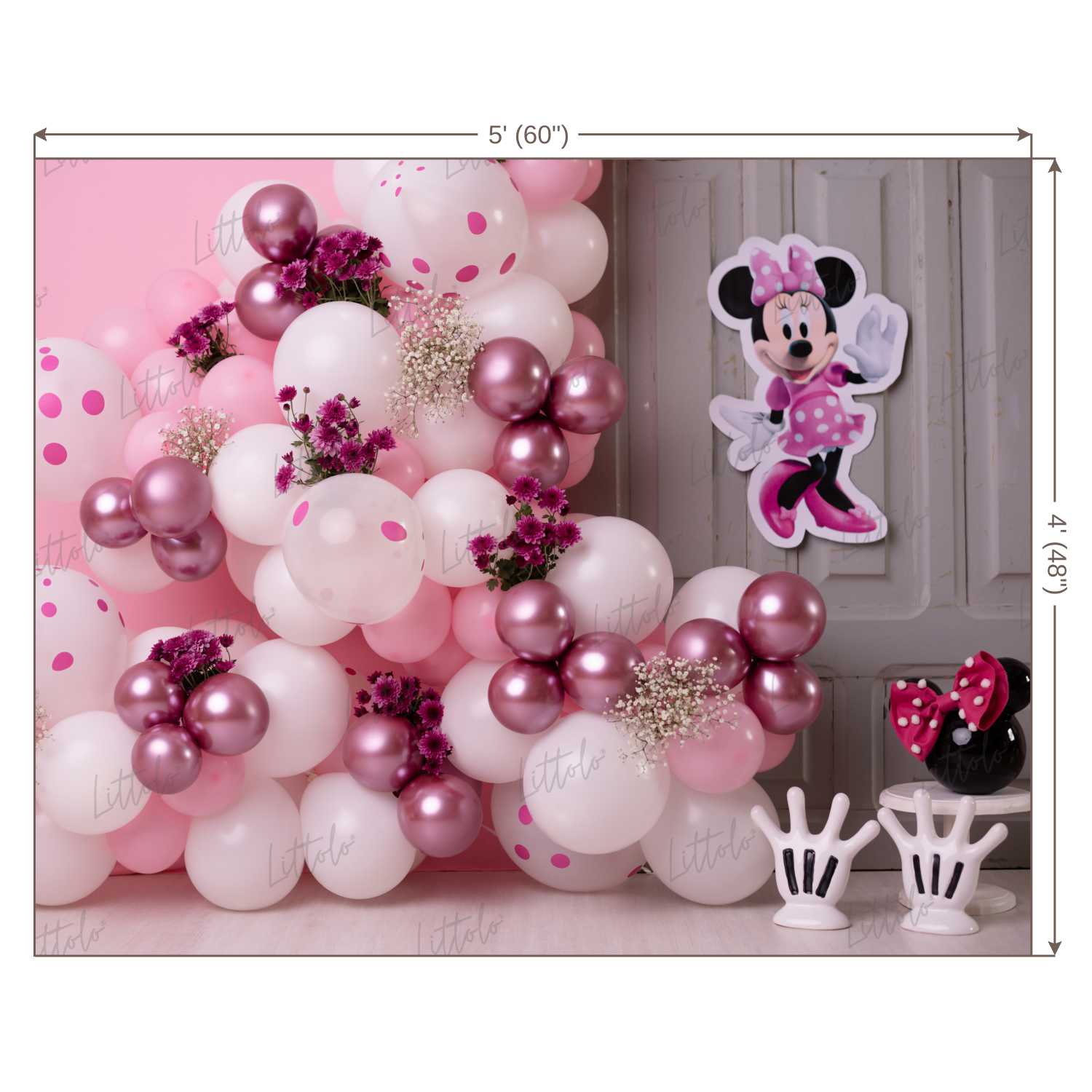 LB0473 Balloon Garland Cartoon Theme Backdrop