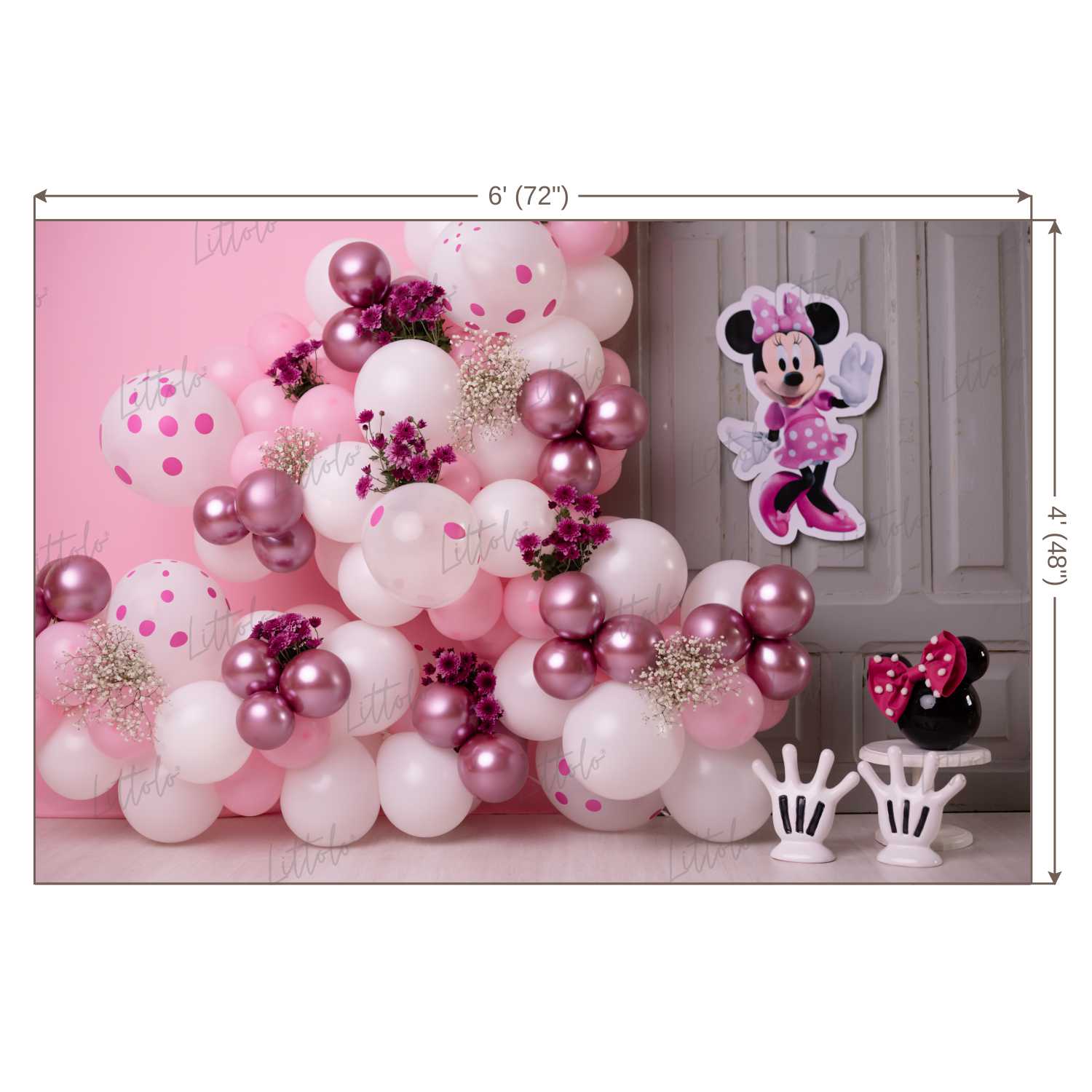 LB0473 Balloon Garland Cartoon Theme Backdrop