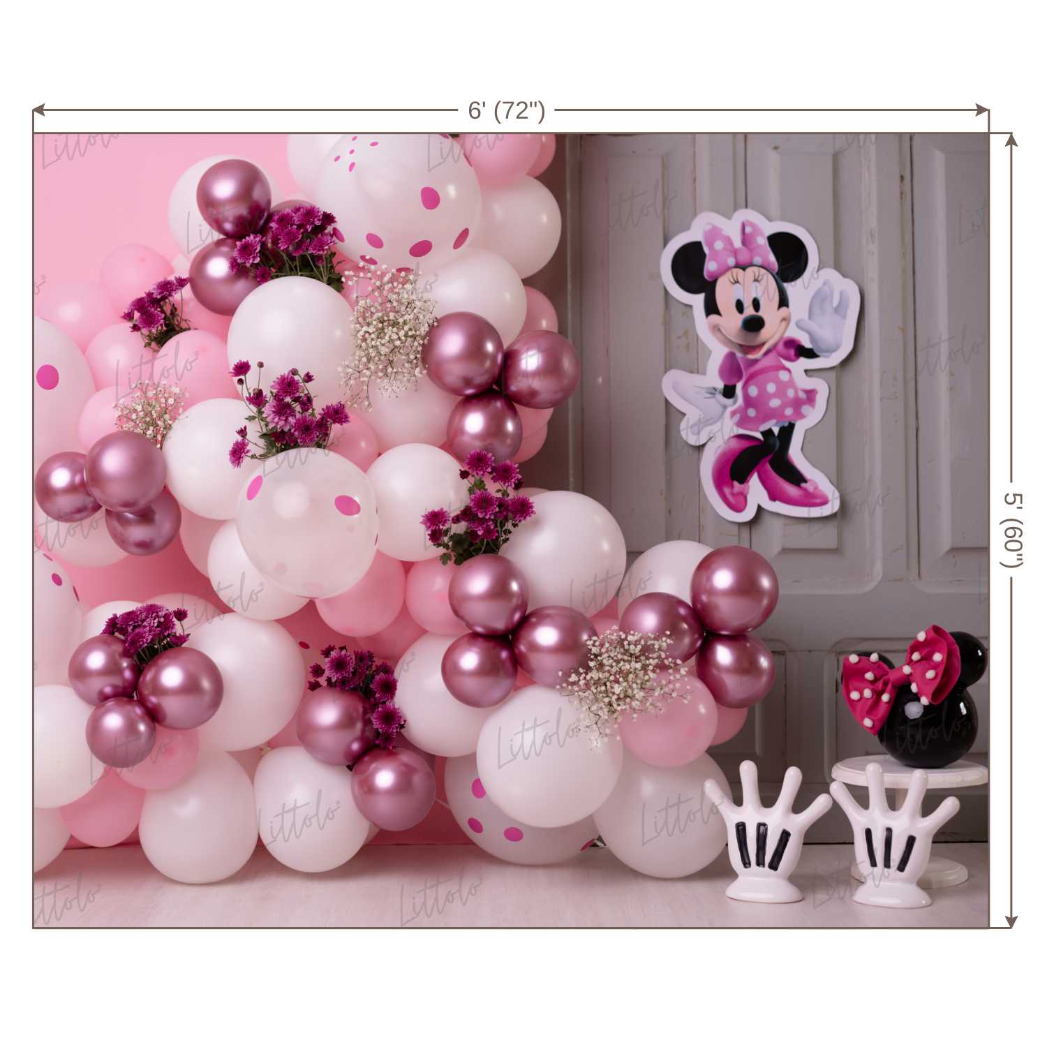 LB0473 Balloon Garland Cartoon Theme Backdrop