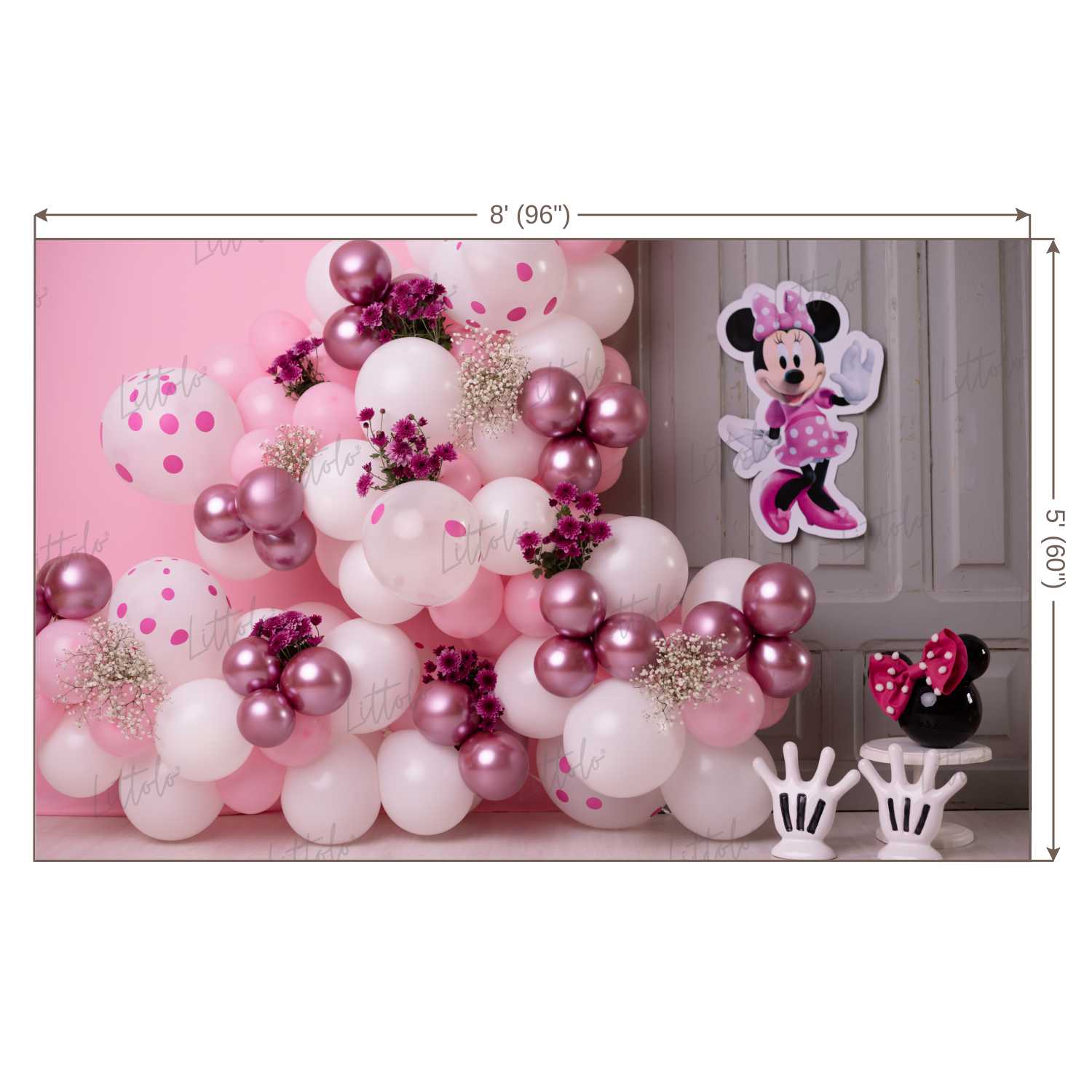 LB0473 Balloon Garland Cartoon Theme Backdrop