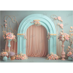 LB0478 Floral Doorway Theme Backdrop