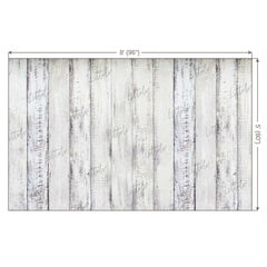 LB0486 Wooden White Plank Backdrop