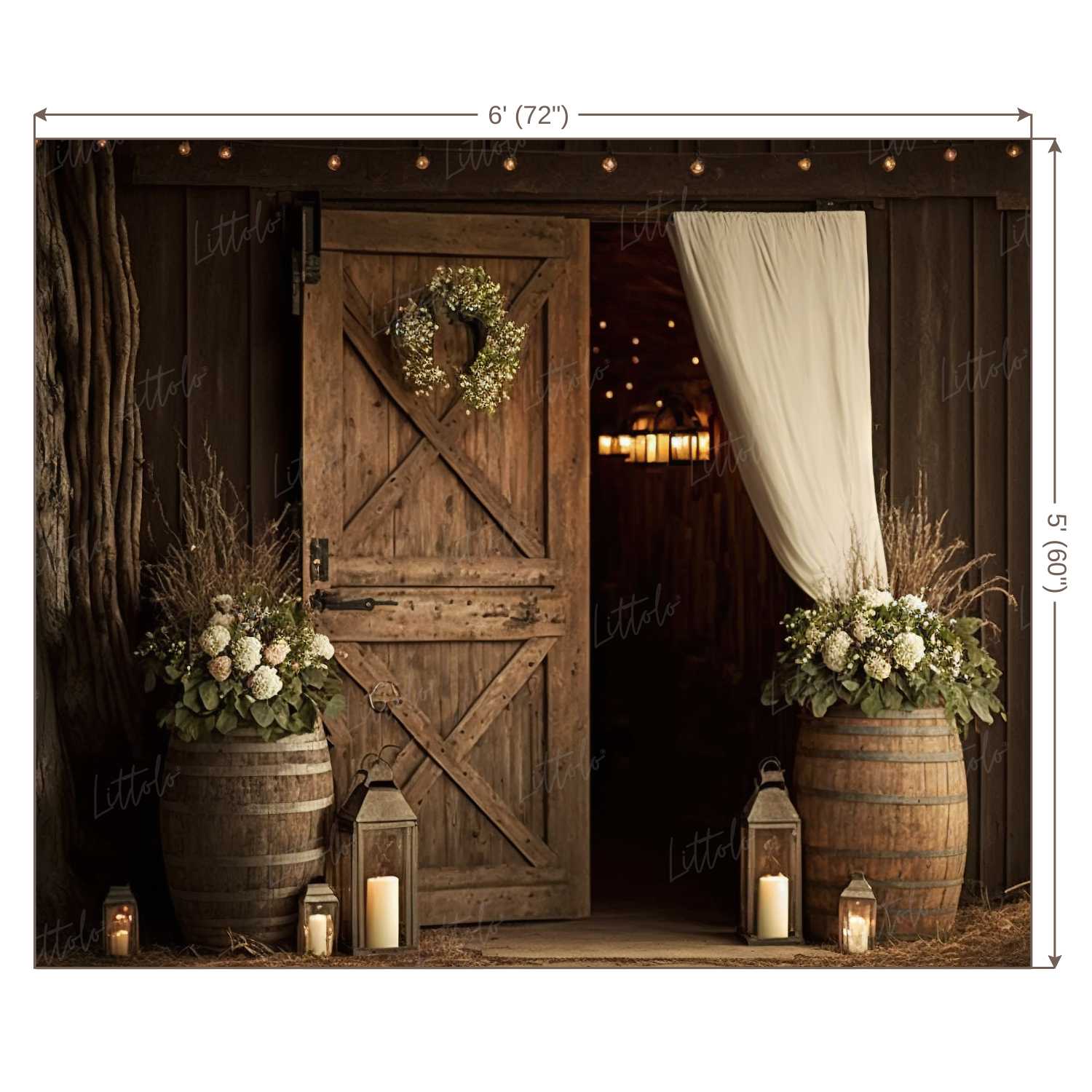 LB0488 Enchanted Doorway Theme Backdrop