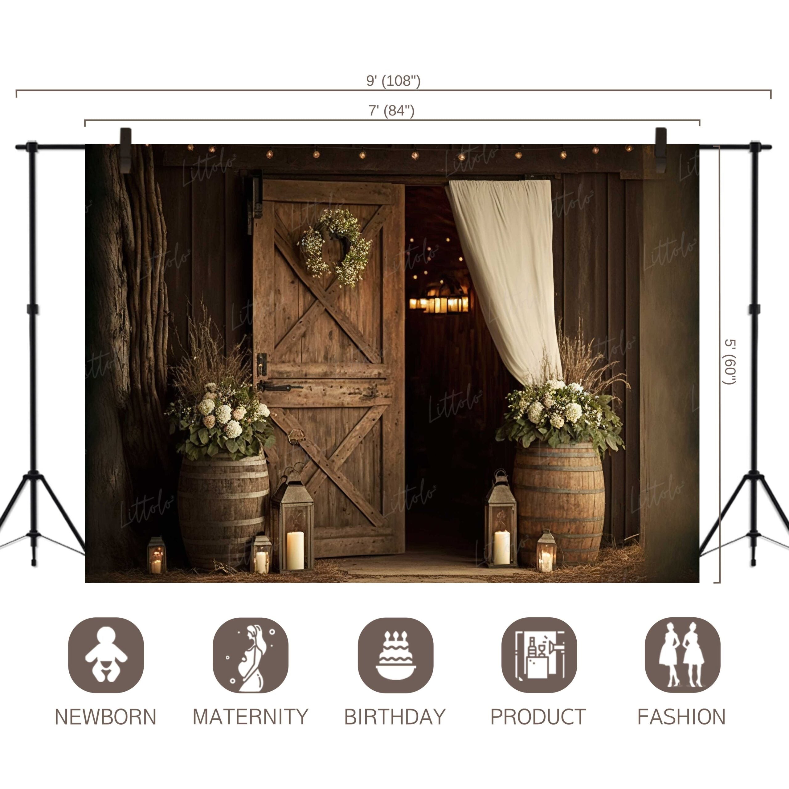 LB0488 Enchanted Doorway Theme Backdrop