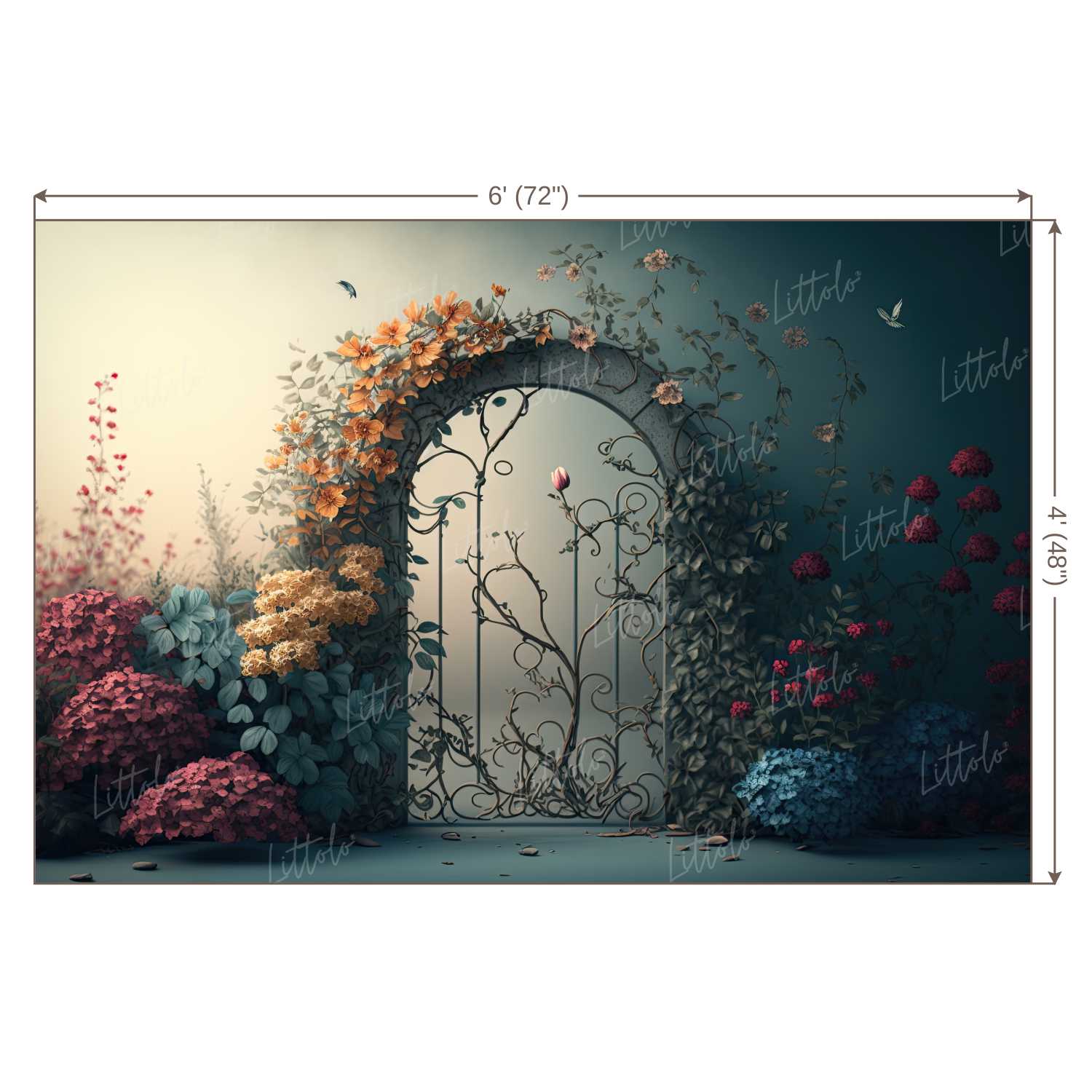 LB0489 Enchanted Doorway Theme Backdrop