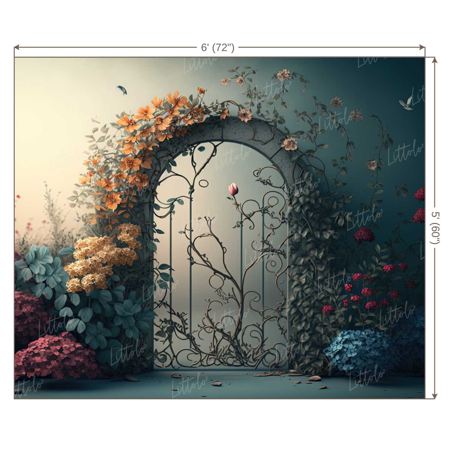 LB0489 Enchanted Doorway Theme Backdrop