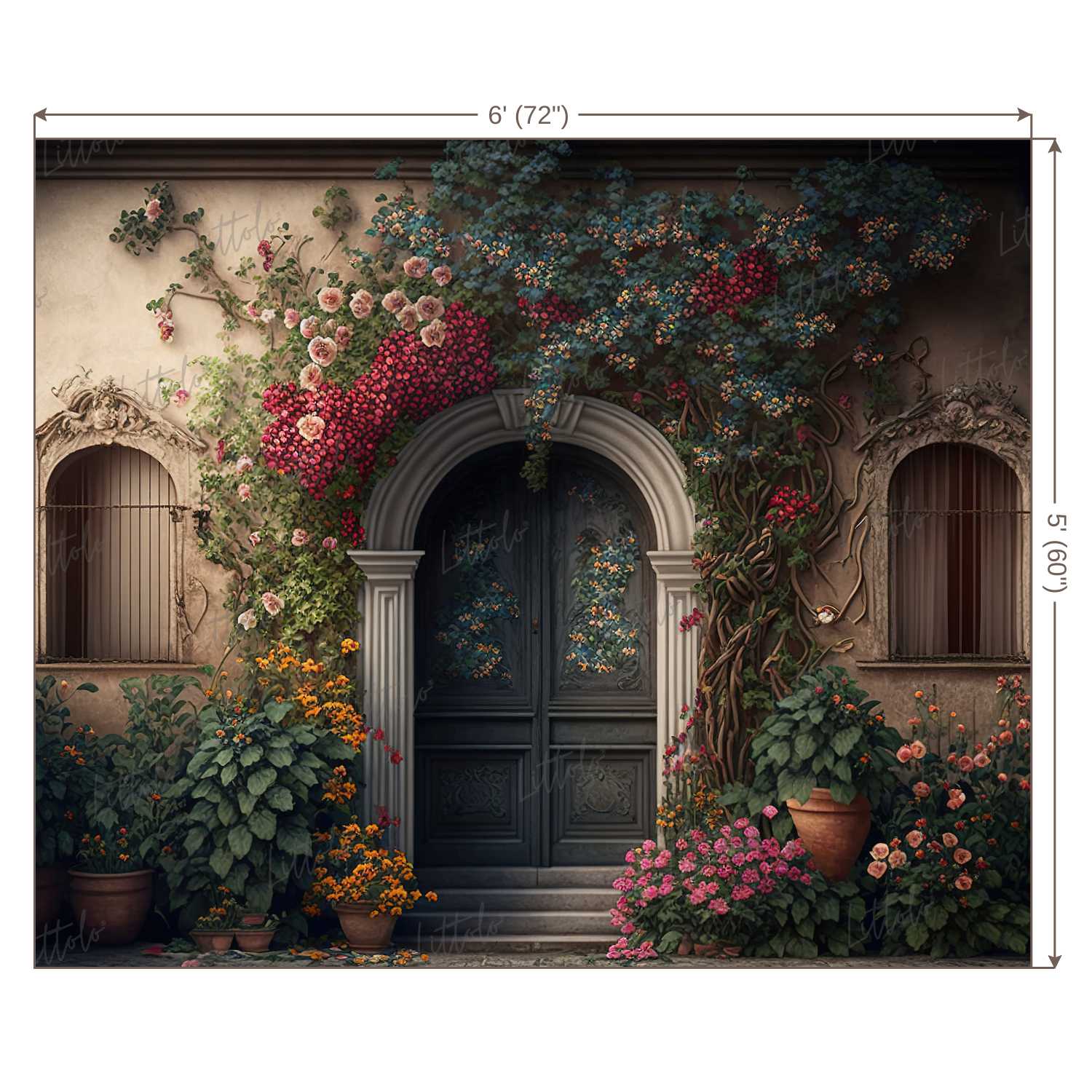 LB0490 Enchanted Doorway Theme Backdrop