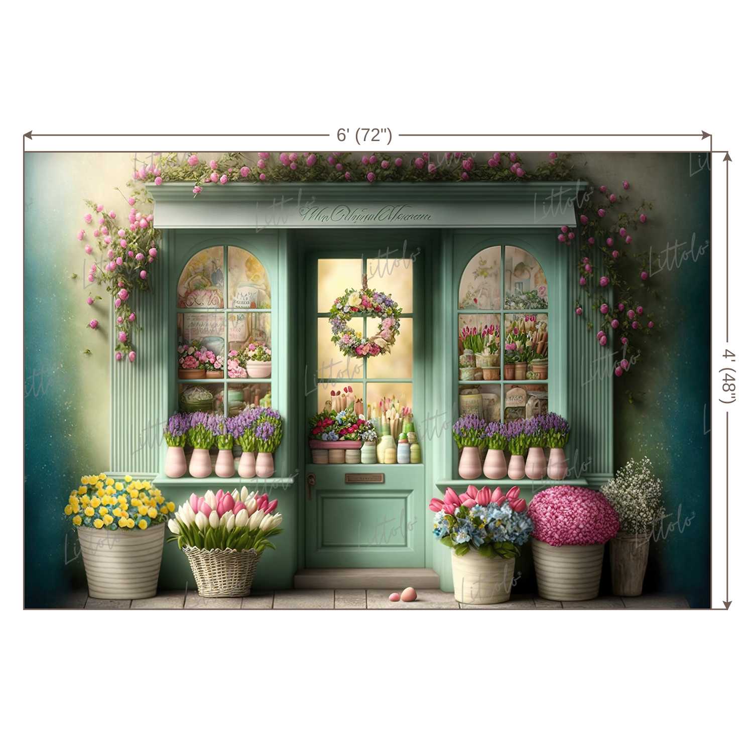 LB0494 Flower Shop Theme Backdrop