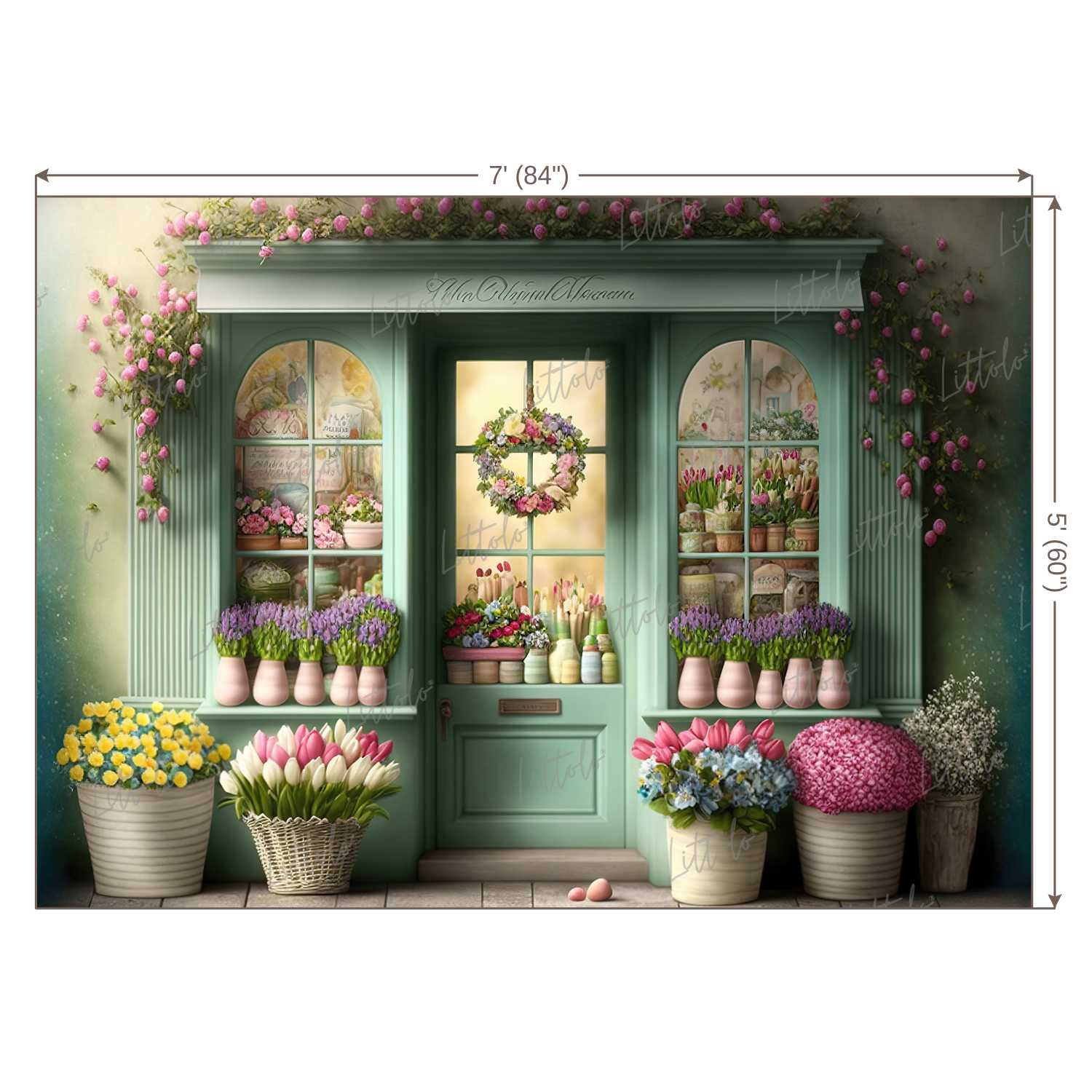 LB0494 Flower Shop Theme Backdrop