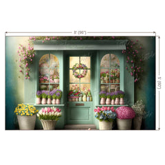 LB0494 Flower Shop Theme Backdrop