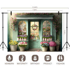 LB0494 Flower Shop Theme Backdrop