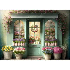 LB0494 Flower Shop Theme Backdrop