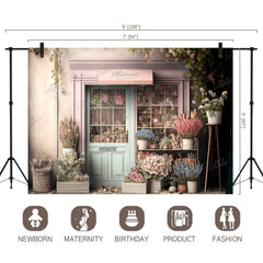 LB0495 Flower Shop Theme Backdrop