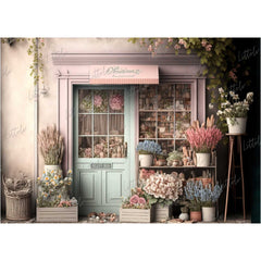 LB0495 Flower Shop Theme Backdrop