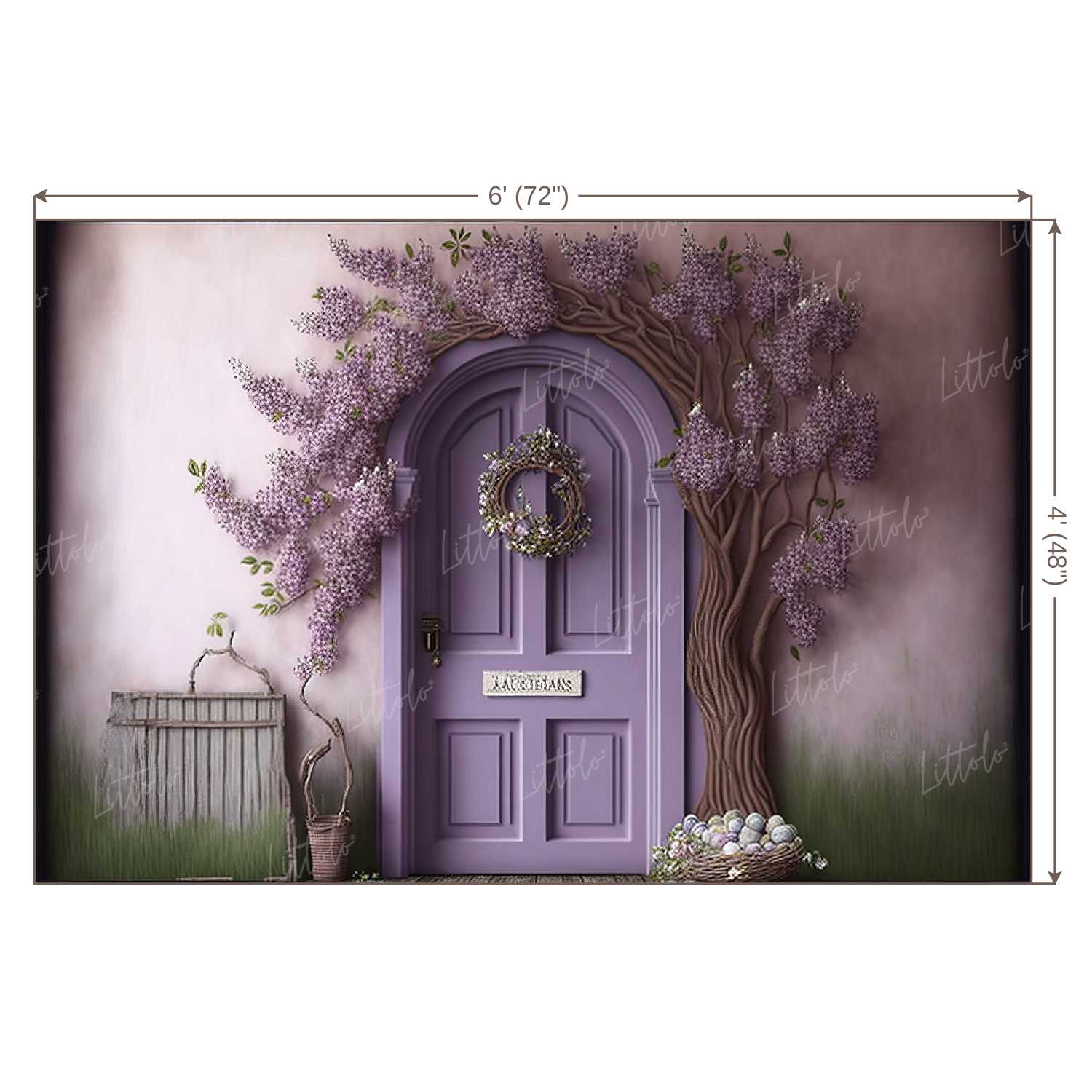 LB0496 Enchanted Doorway Theme Backdrop