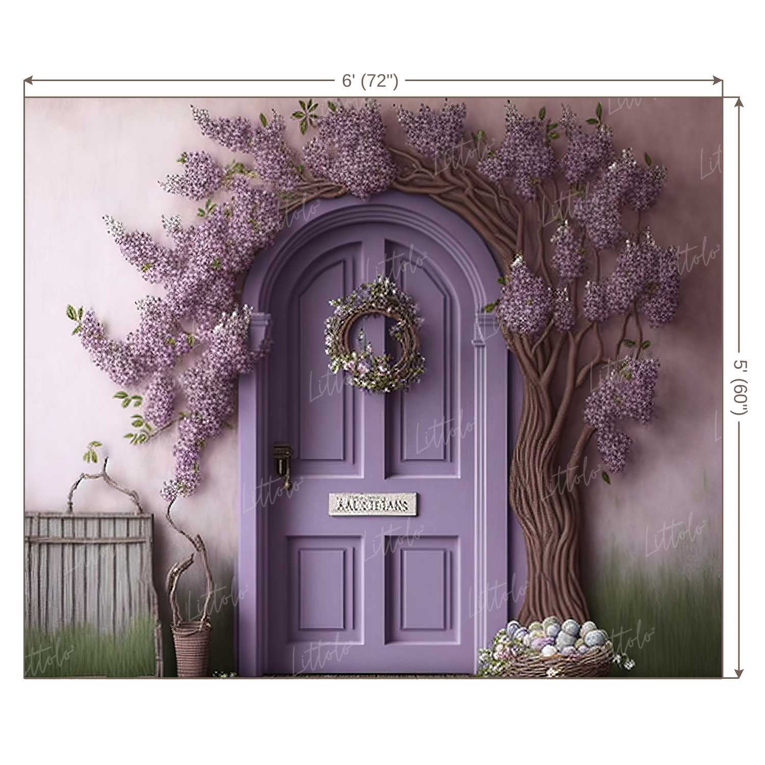 LB0496 Enchanted Doorway Theme Backdrop