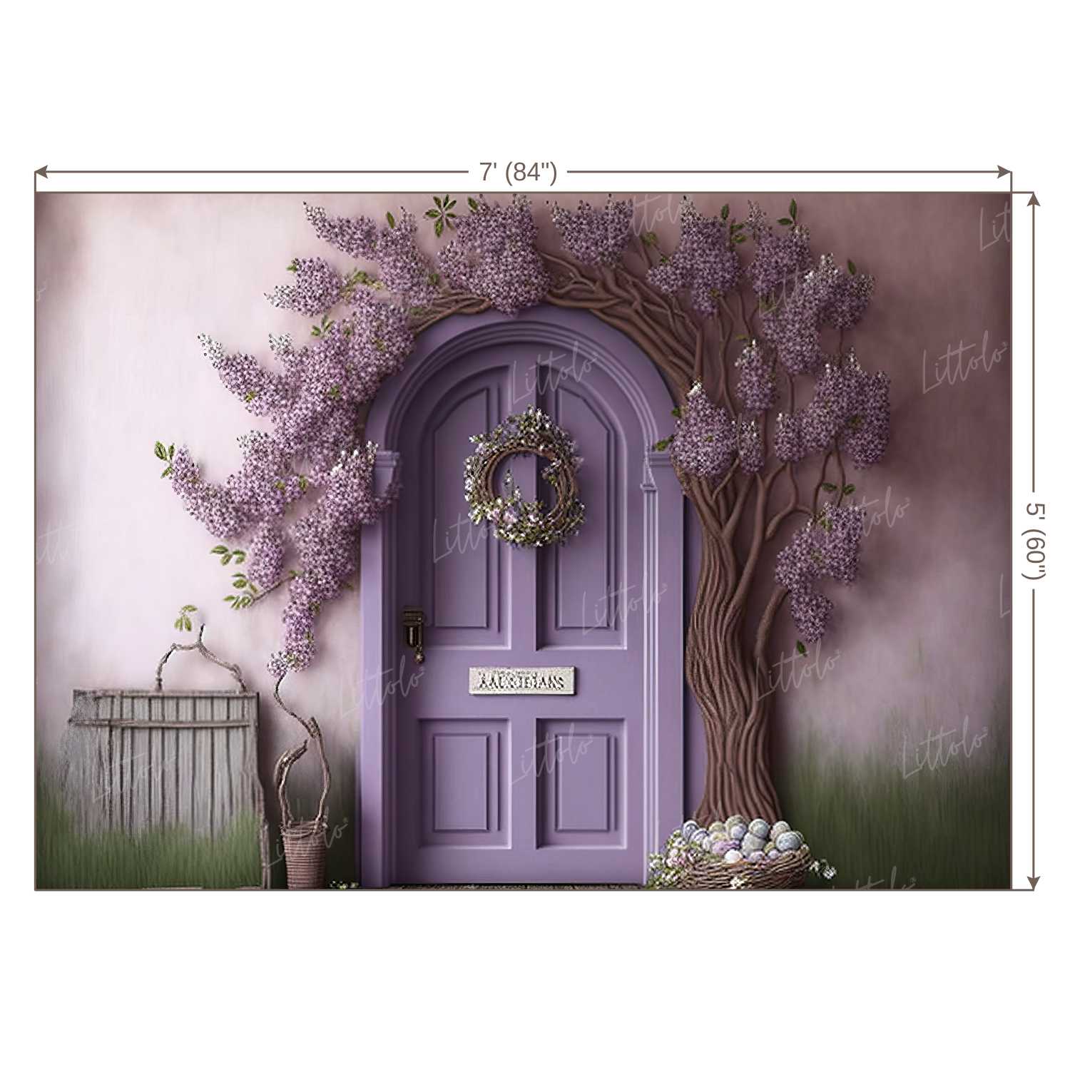 LB0496 Enchanted Doorway Theme Backdrop