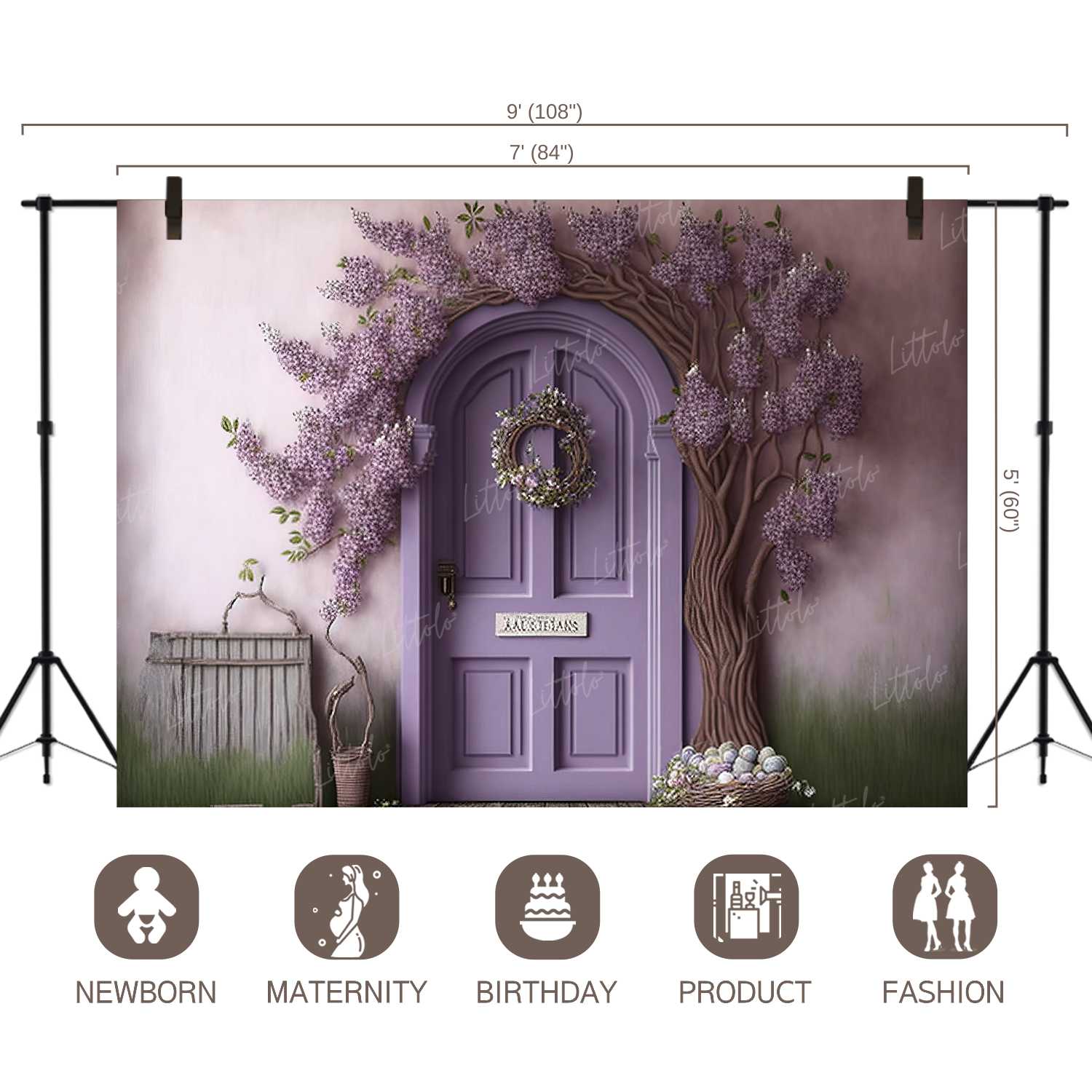 LB0496 Enchanted Doorway Theme Backdrop