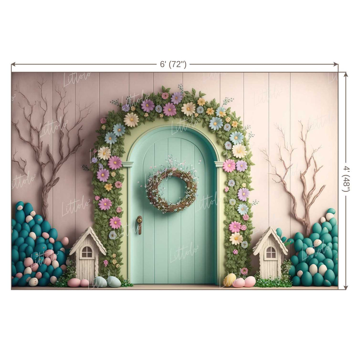 LB0497 Enchanted Doorway Theme Backdrop