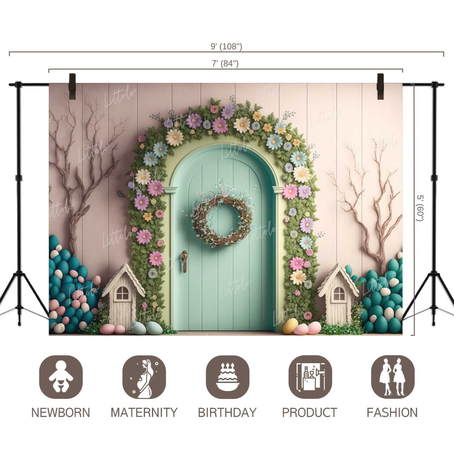 LB0497 Enchanted Doorway Theme Backdrop