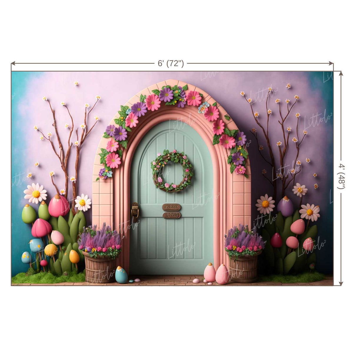 LB0498 Enchanted Doorway Theme Backdrop