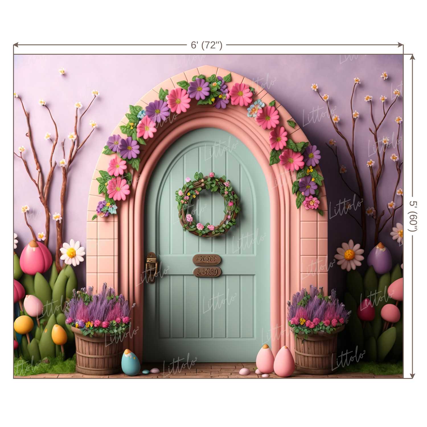 LB0498 Enchanted Doorway Theme Backdrop