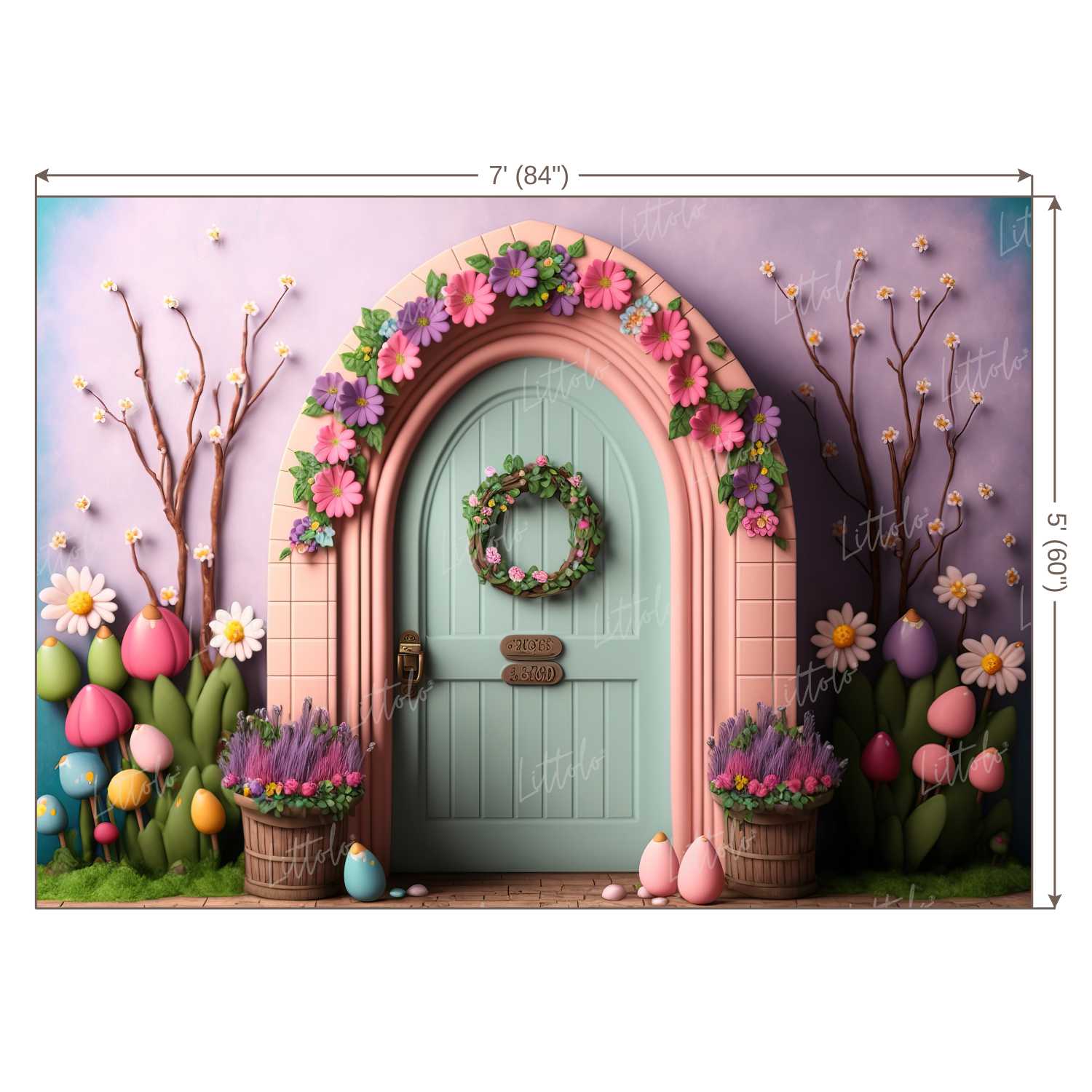 LB0498 Enchanted Doorway Theme Backdrop