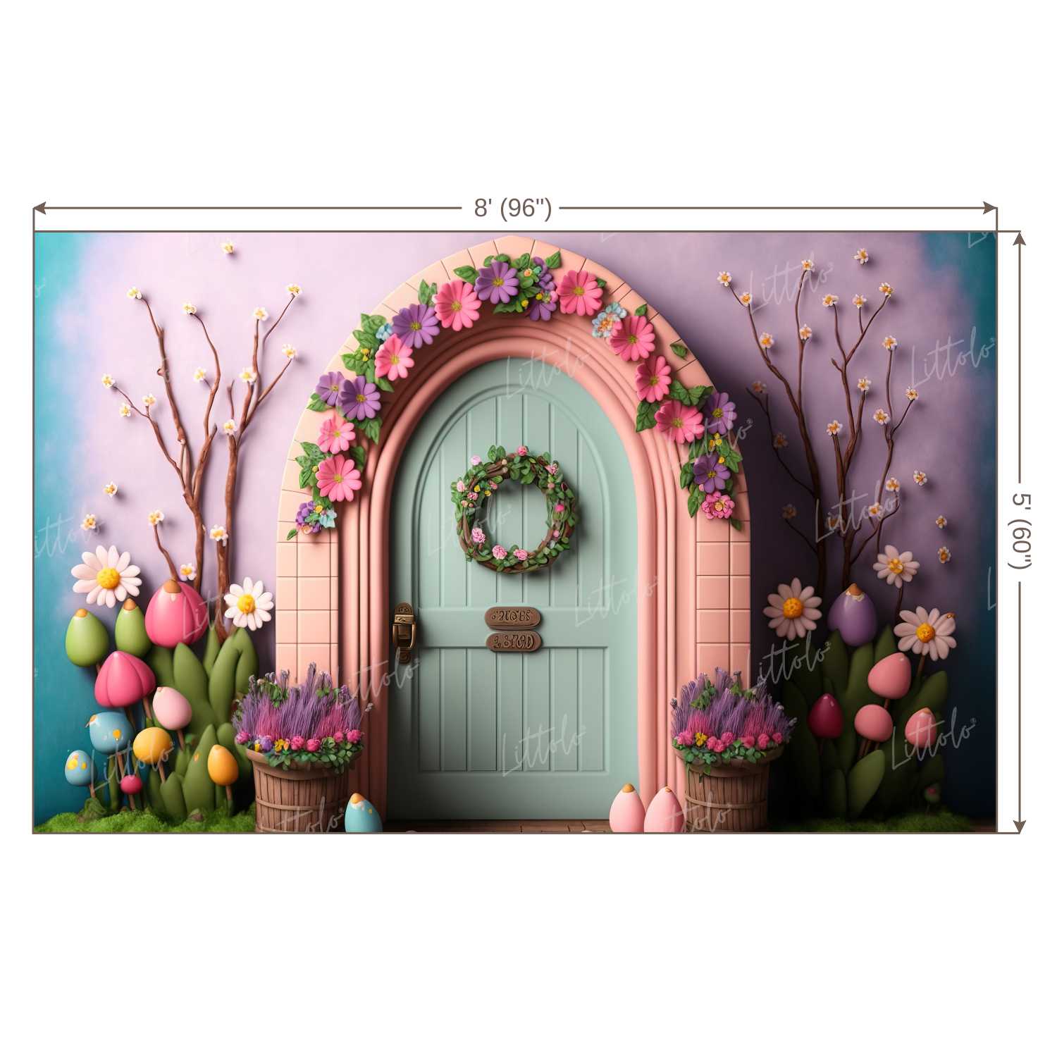 LB0498 Enchanted Doorway Theme Backdrop