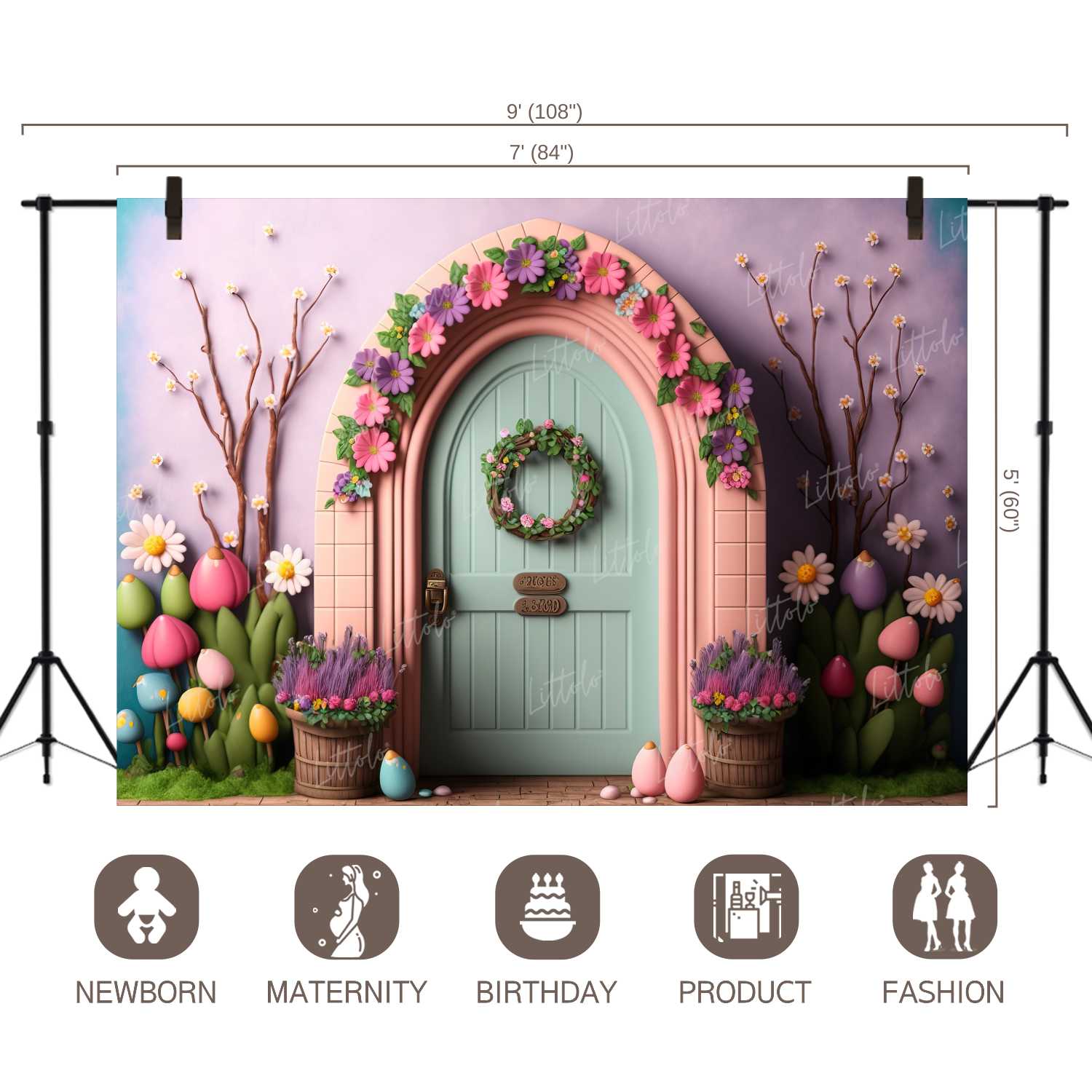 LB0498 Enchanted Doorway Theme Backdrop