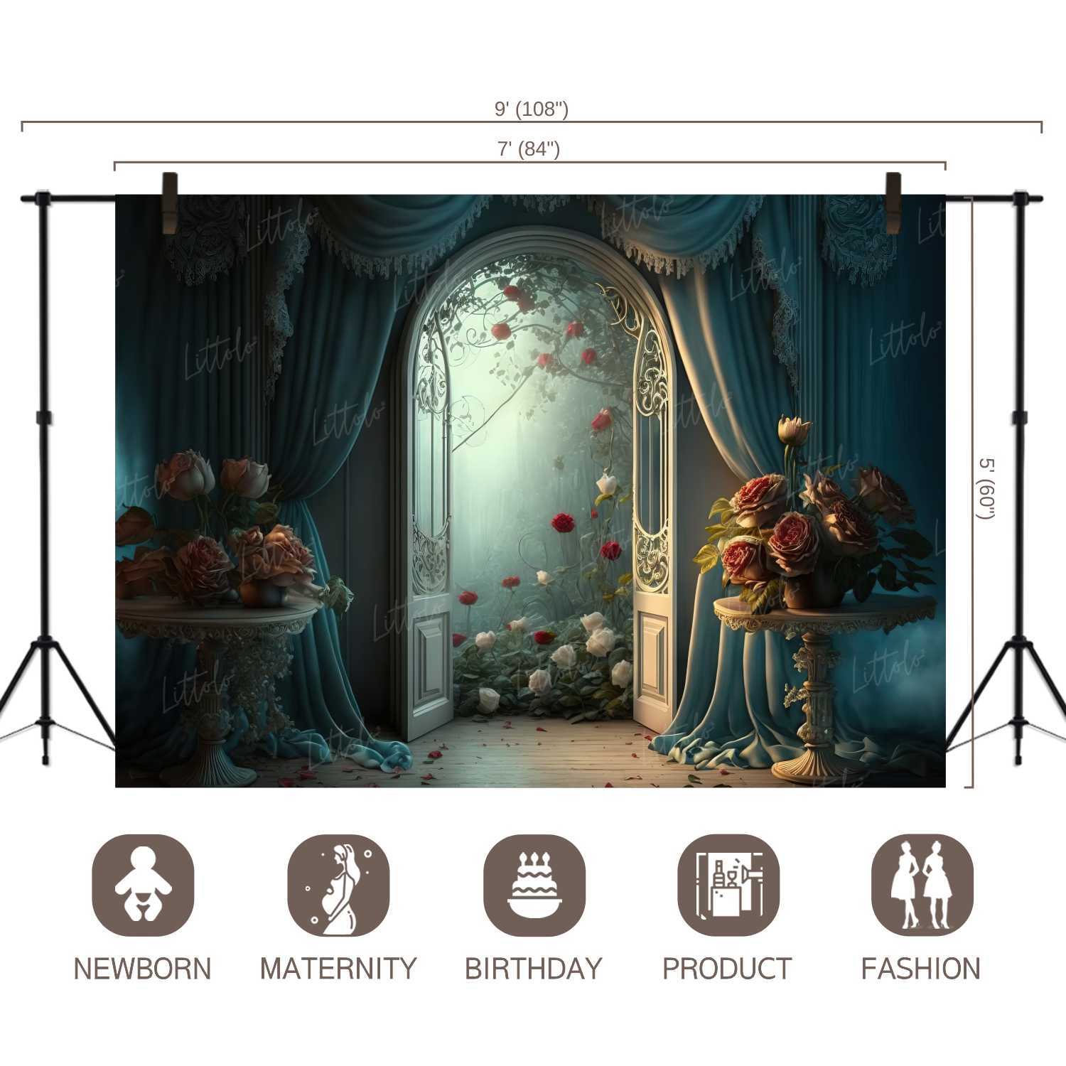 LB0499 Enchanted Doorway Theme Backdrop