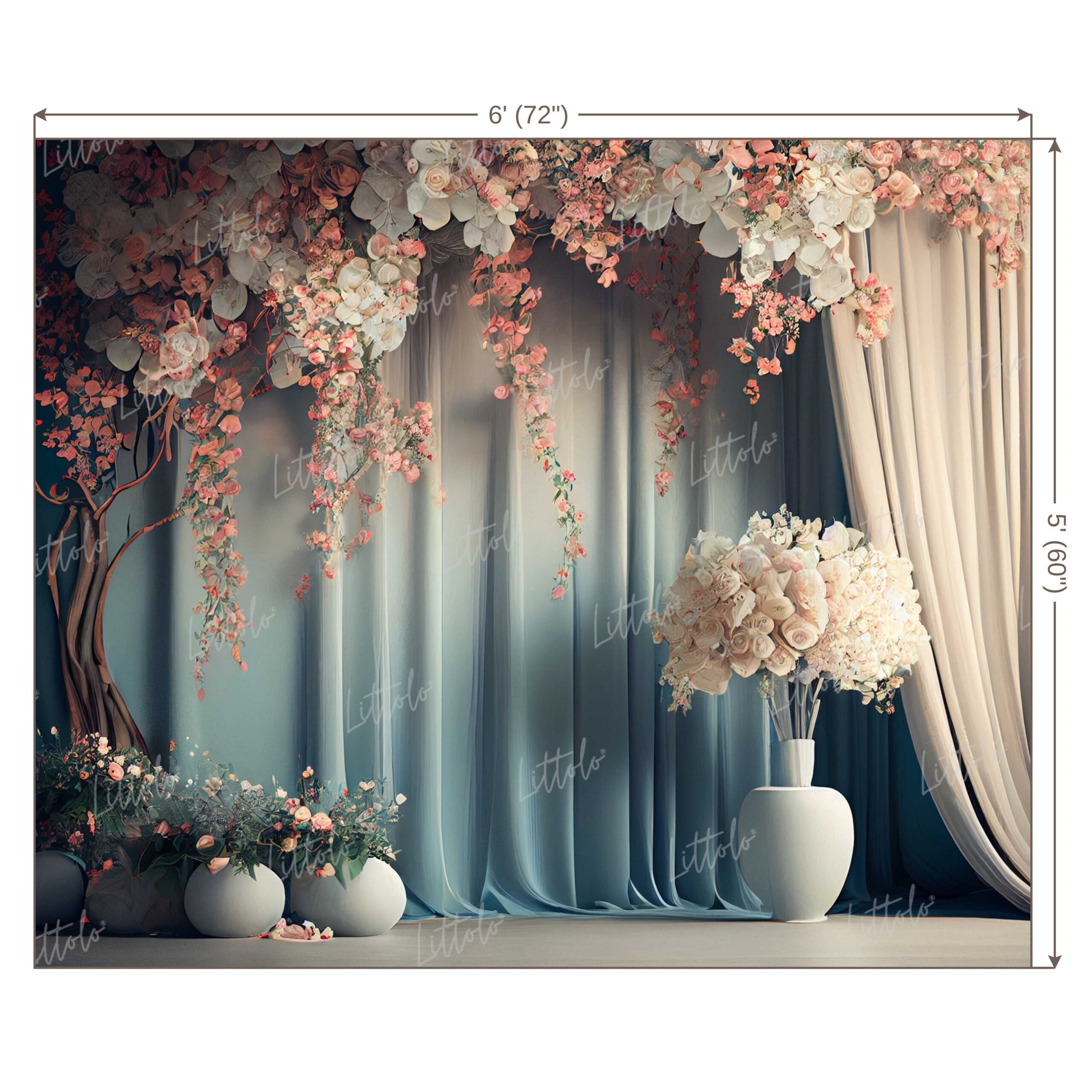 LB0501 Flower Theme Backdrop