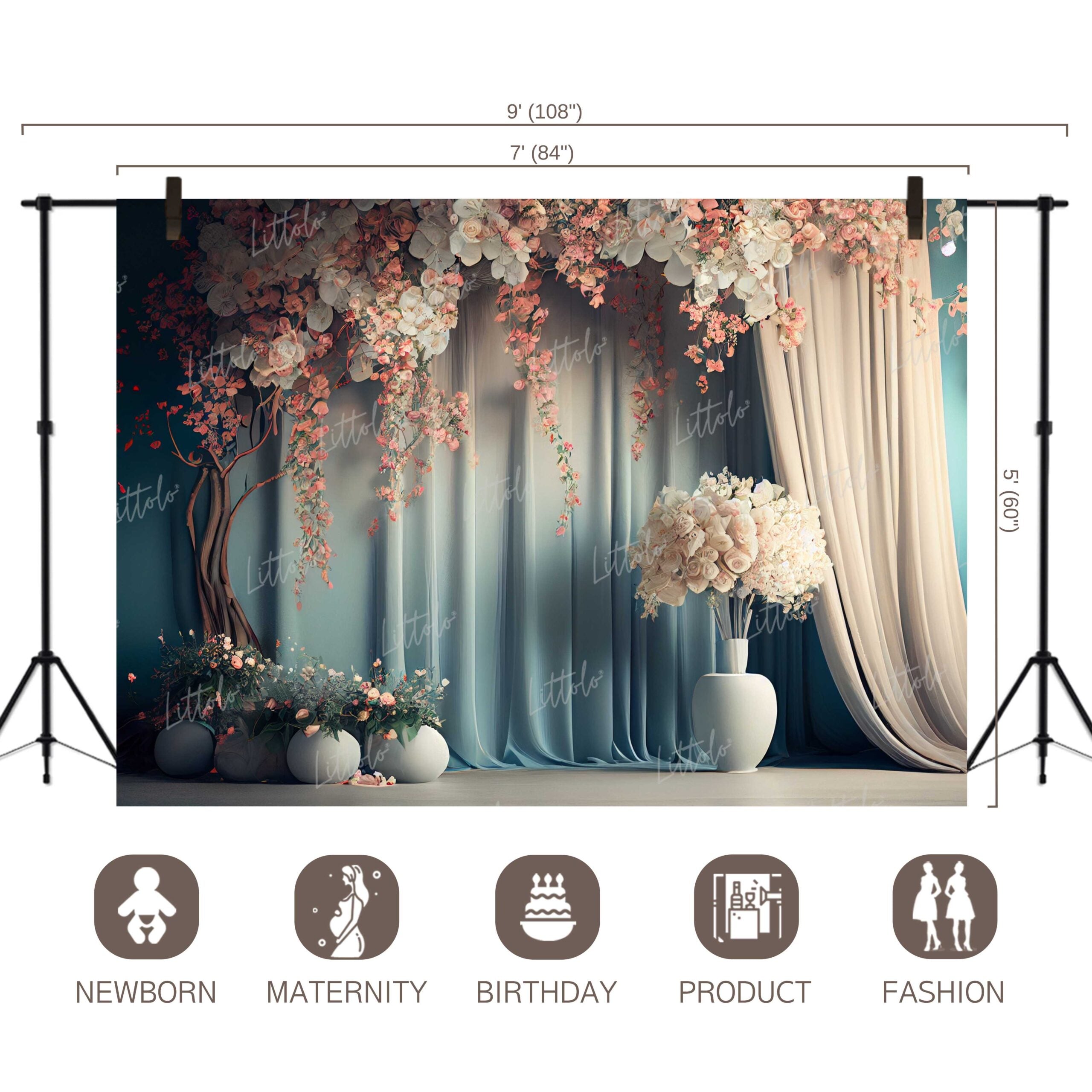 LB0501 Flower Theme Backdrop