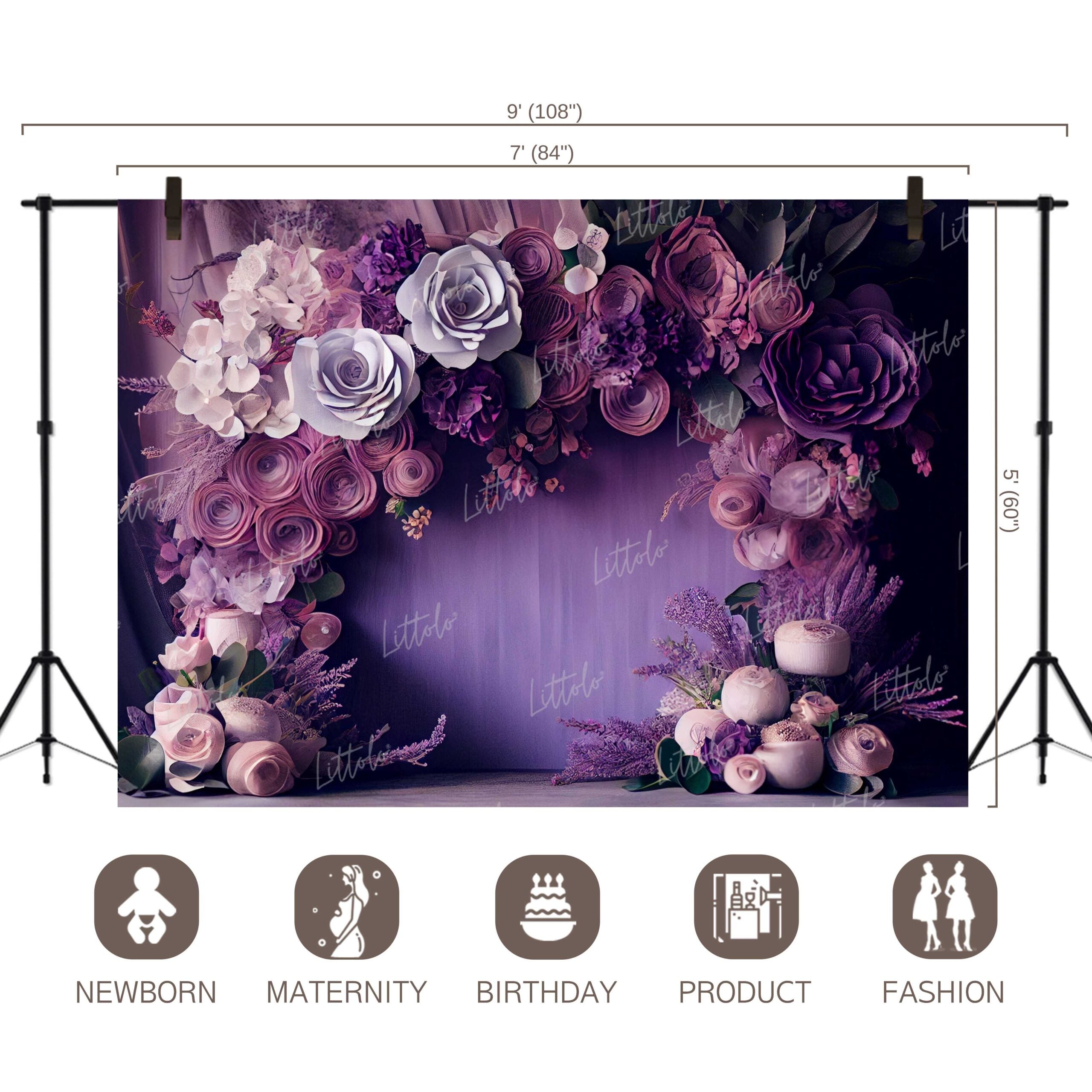 LB0502 Flower Theme Backdrop