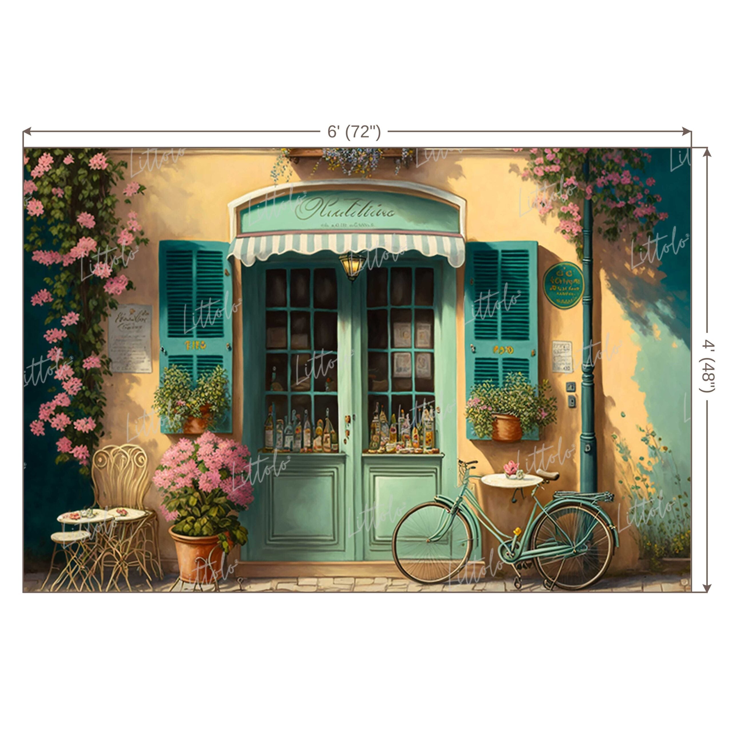 LB0504 Flower Shop Theme Backdrop