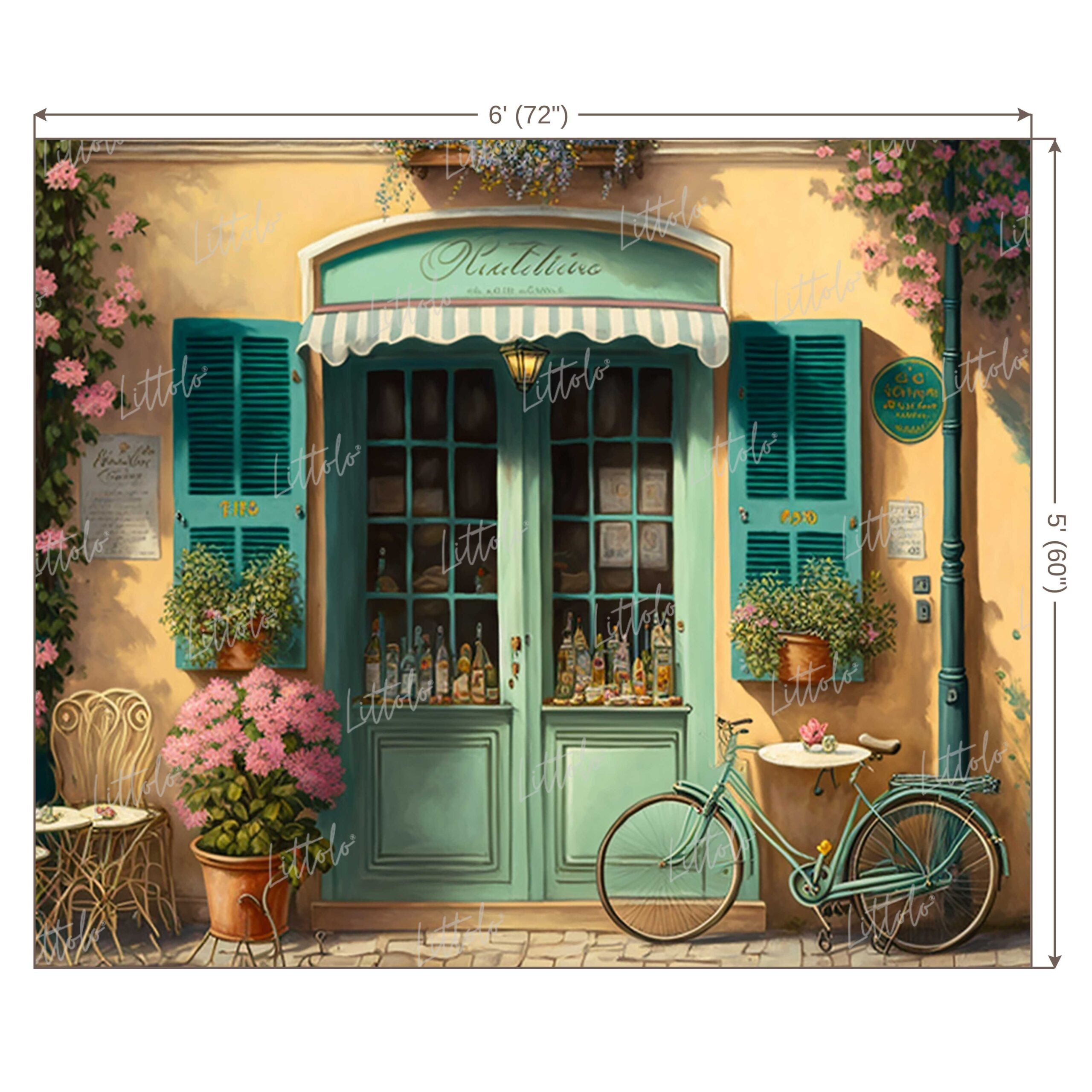 LB0504 Flower Shop Theme Backdrop