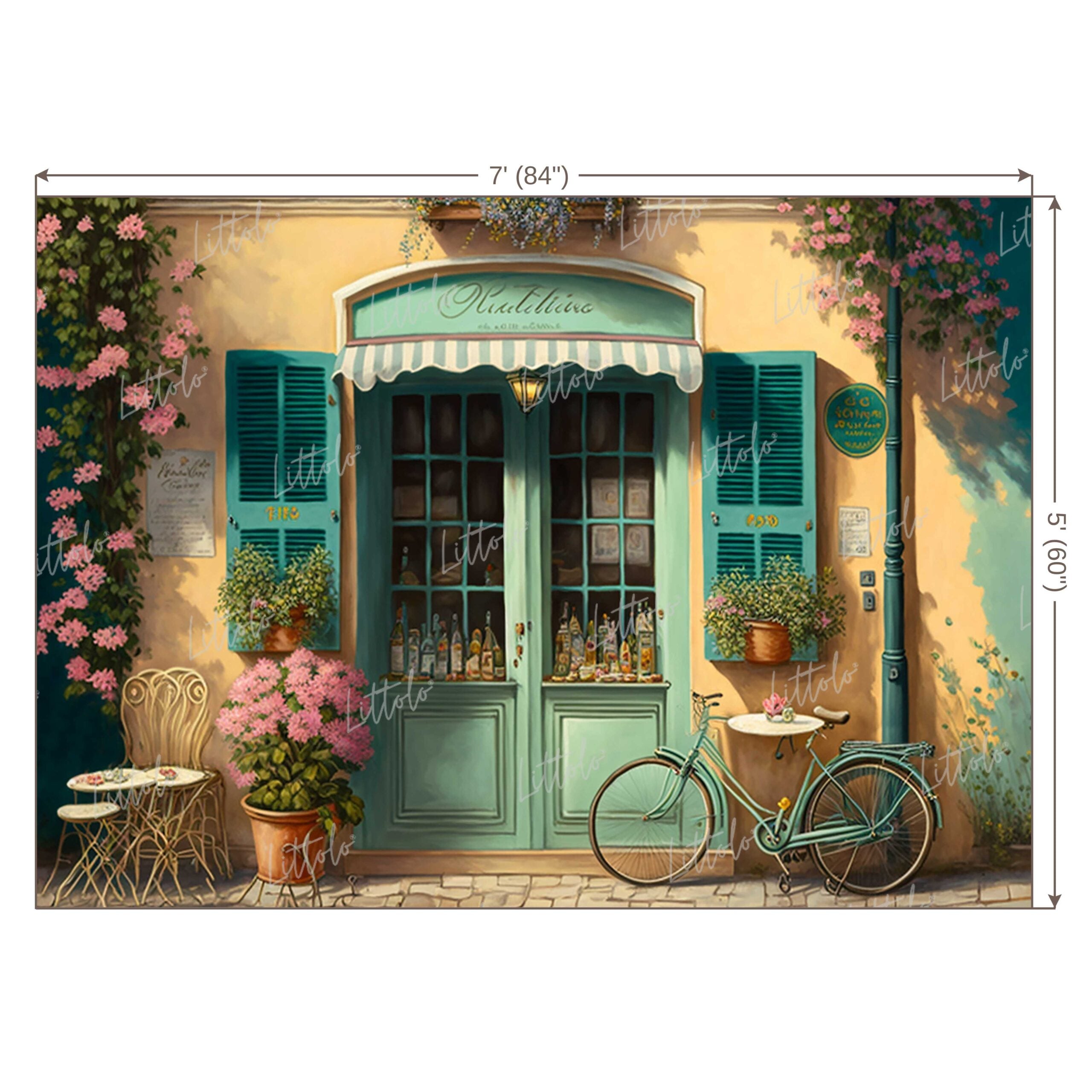 LB0504 Flower Shop Theme Backdrop