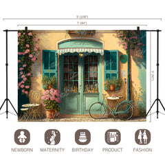 LB0504 Flower Shop Theme Backdrop