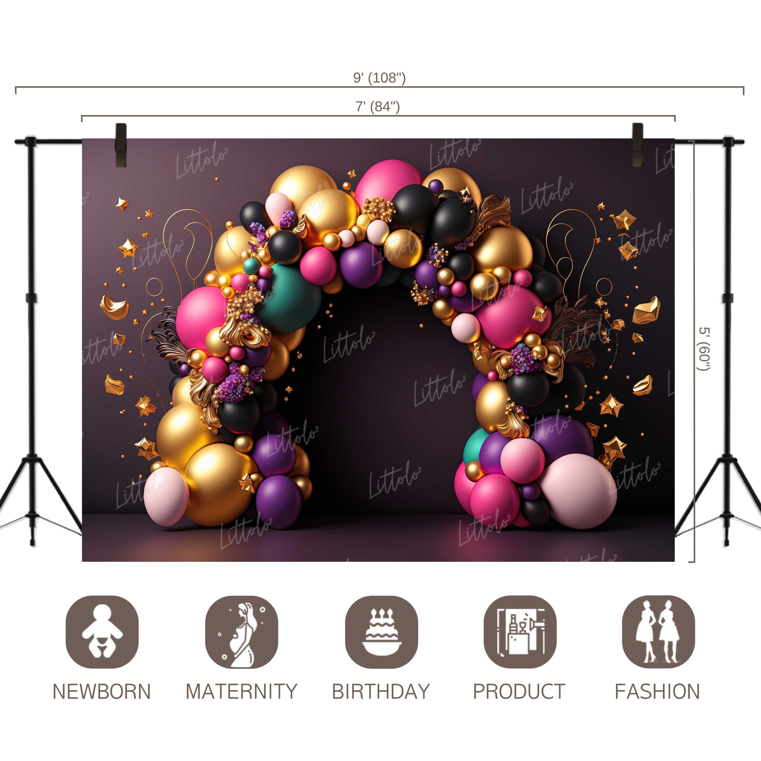 LB0505 Balloon Theme Backdrop