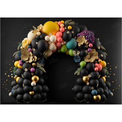 LB0520 Balloons Garland Floral Backdrop