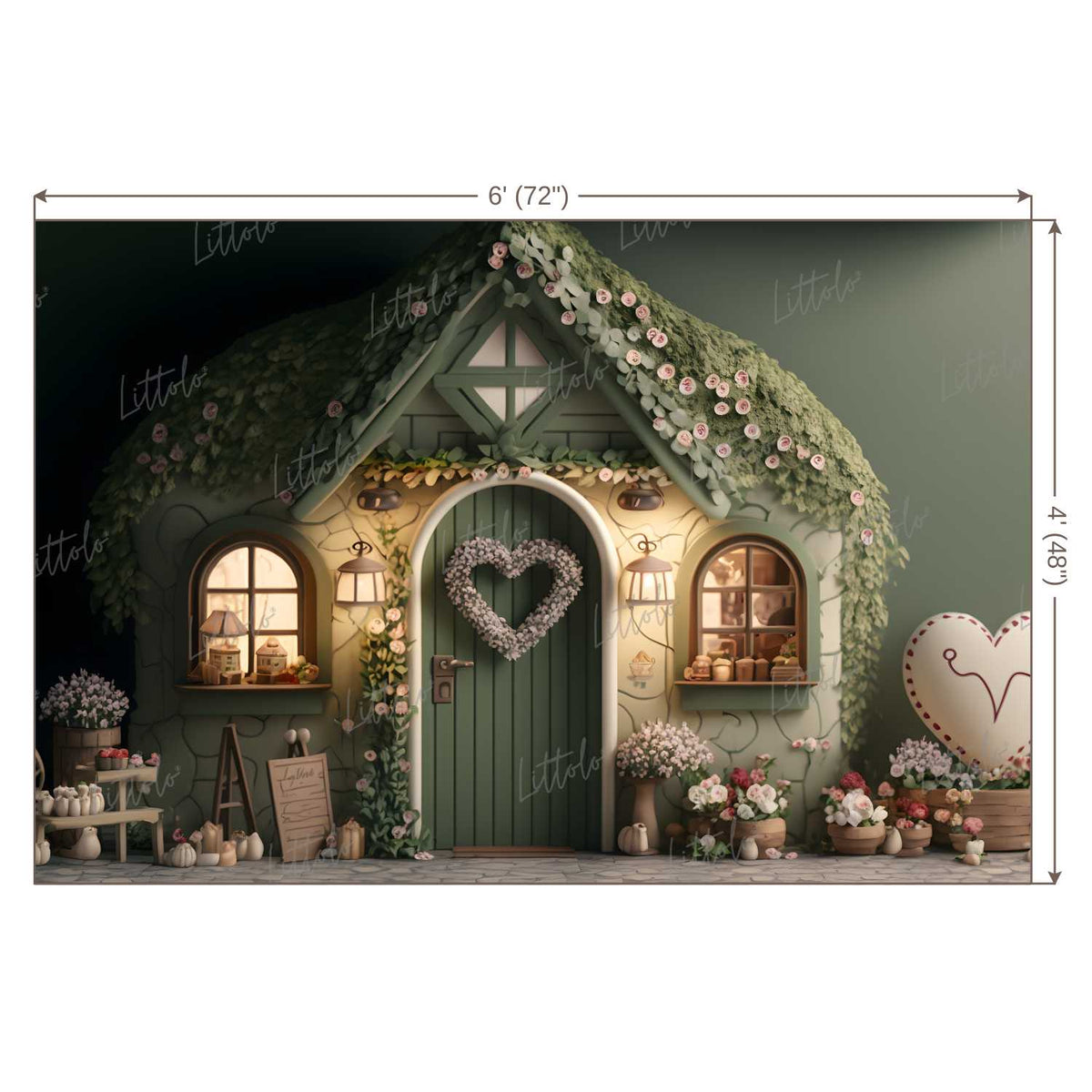 LB0528 Wood House Decor Backdrop