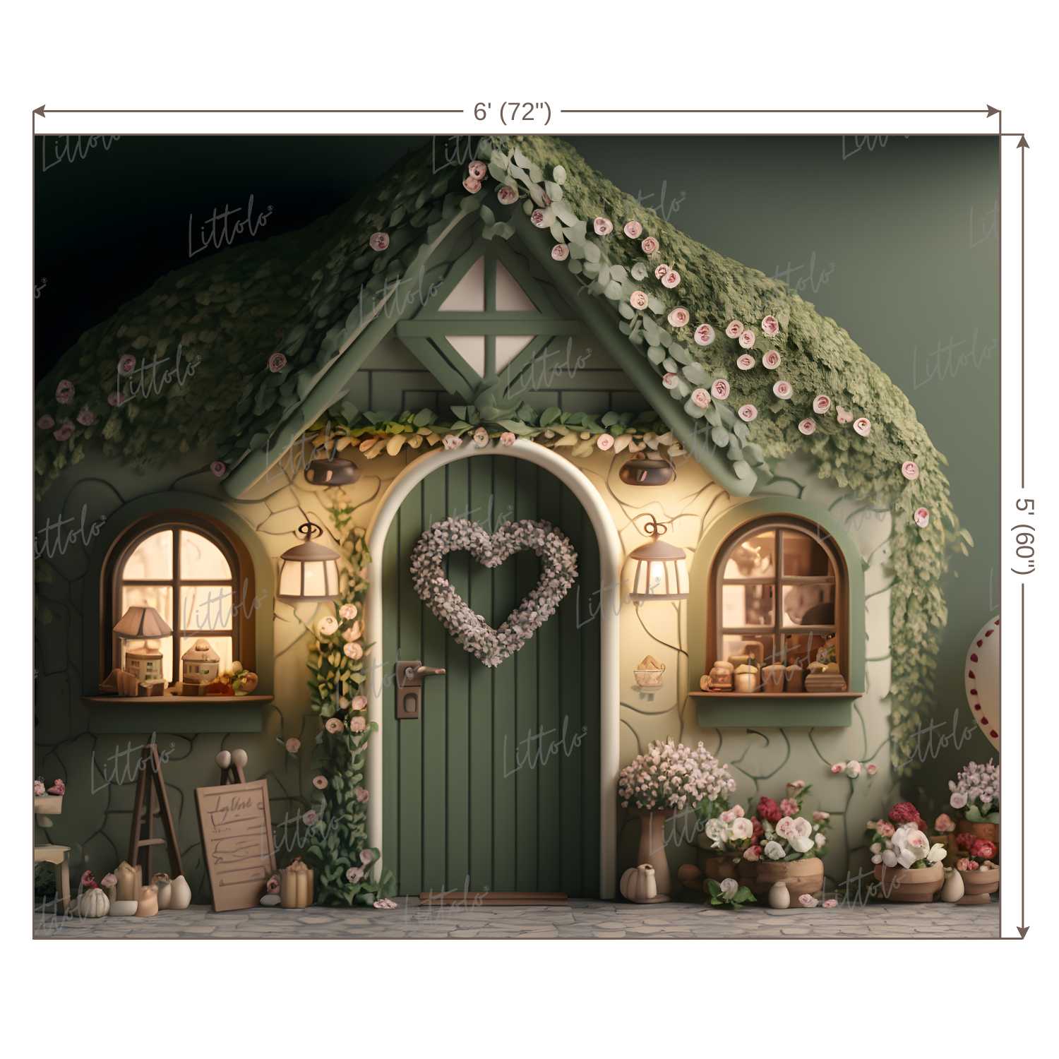 LB0528 Wood House Decor Backdrop